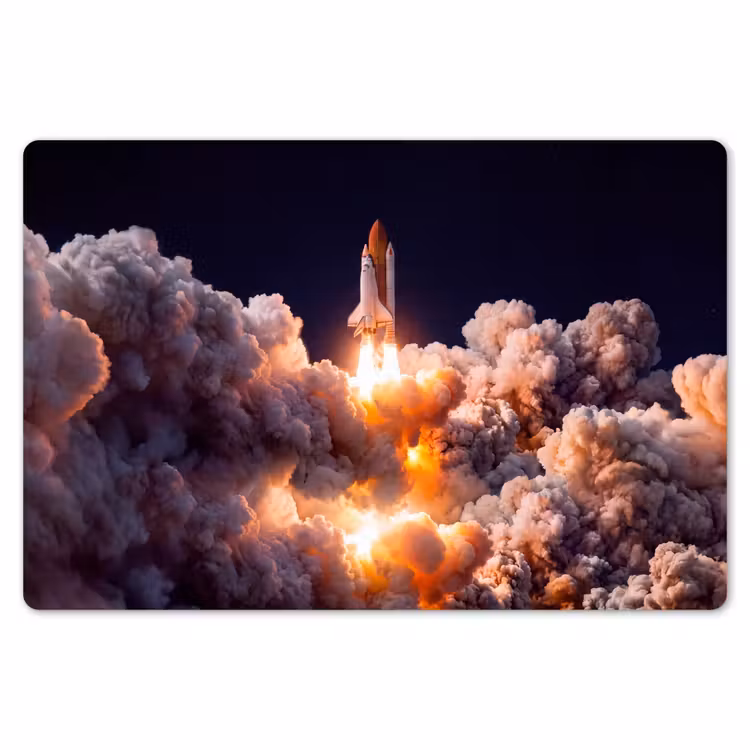 Placemat - 6 stuks - Ruimtevaartuig - Lancering - Sterren - Ruimtevaartuig - Lancering - Sterren Placemat vinyl groot