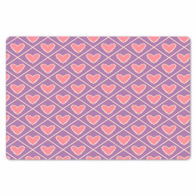Ruit - Patroon - Paars - Hartjes Placemat vinyl groot 368 -zzsfeer1_Kitchenyeah-website