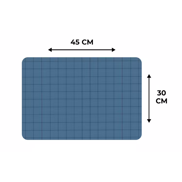Ruiten - Geometrisch - Blauw Placemat vinyl groot 368 -specs