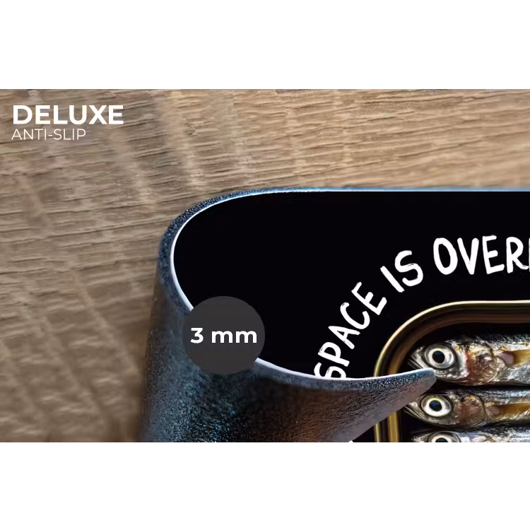 Sardines - Tekst - Vis - Blik Placemat vinyl groot -closeup