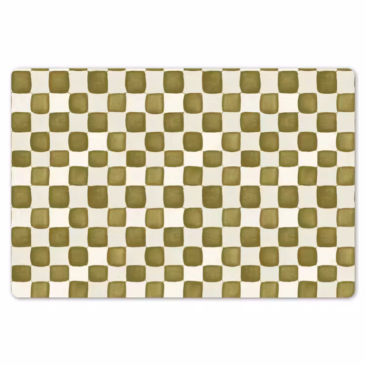 Schaak - Patroon - Groen Placemat vinyl groot 368 -zzsfeer1_Kitchenyeah-website