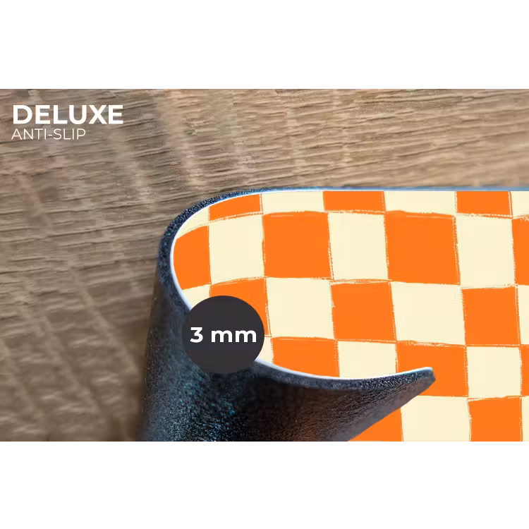 Schaak - Patroon - Oranje Placemat vinyl groot 368 -closeup