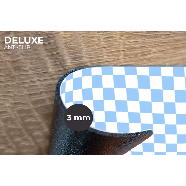 Schaakbord - Klassiek - Blauw Placemat vinyl groot 368 -closeup