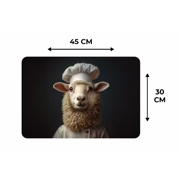 Schaap - Wol - Kok Placemat vinyl groot -specs