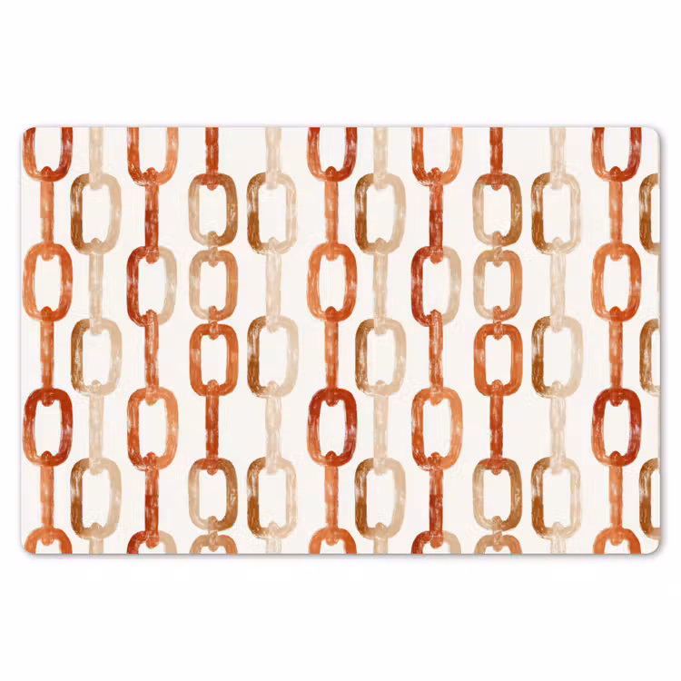 Schakels - Patroon - Aquarel - Terracotta Placemat vinyl groot 368 -zzsfeer1_Kitchenyeah-website