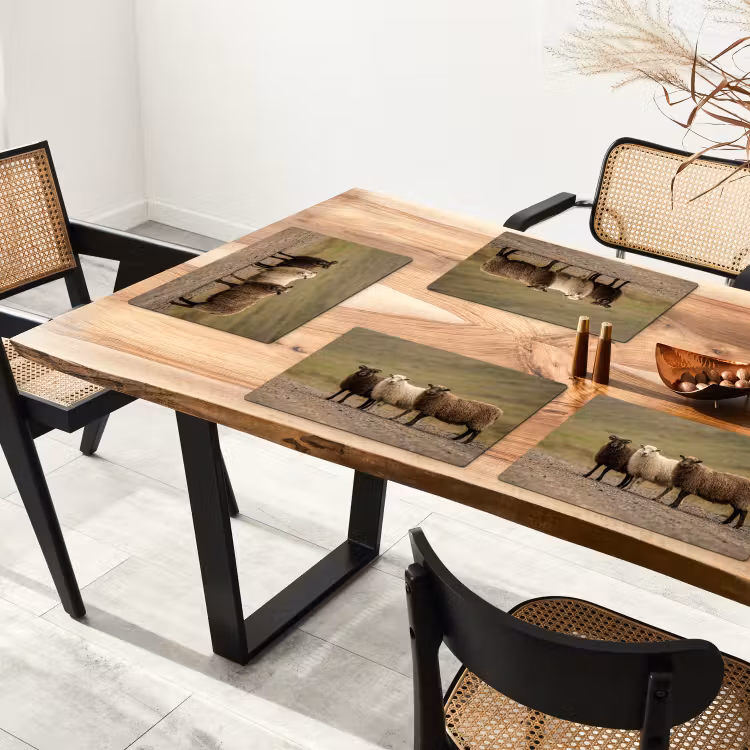 Schapen - Bruin - Wit - Grindpad Placemat vinyl groot -zzsfeer4_Kitchenyeah-website