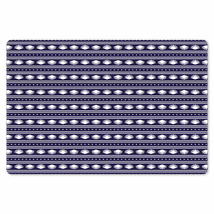 Schelp - Nautisch - Blauw - Wit Placemat vinyl groot 368 -zzsfeer1_Kitchenyeah-website