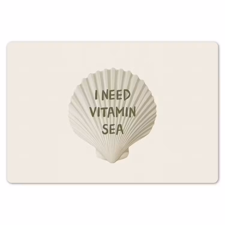 Schelp - Quote - Groen Placemat vinyl groot -zzsfeer1_Kitchenyeah-website