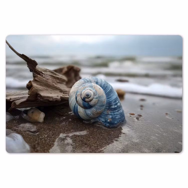 Schelp - Strand - Blauw - Zee Placemat vinyl groot -zzsfeer1_Kitchenyeah-website