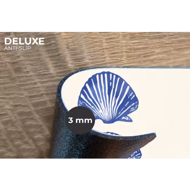 Schelpen - Blauw - Patroon Placemat vinyl groot -closeup