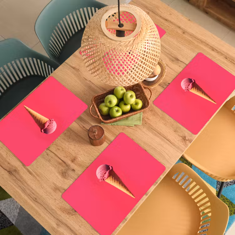 Schepijs - Roze - Hoorntje Placemat vinyl groot -zzsfeer5_Kitchenyeah-website