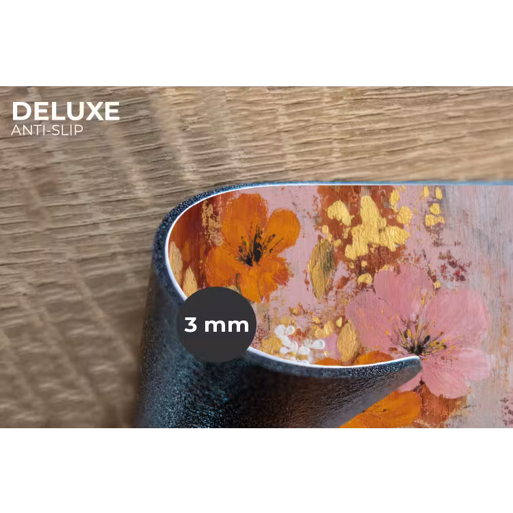 Schilderij - Bloemen - Rustiek - Roze Placemat vinyl groot -closeup