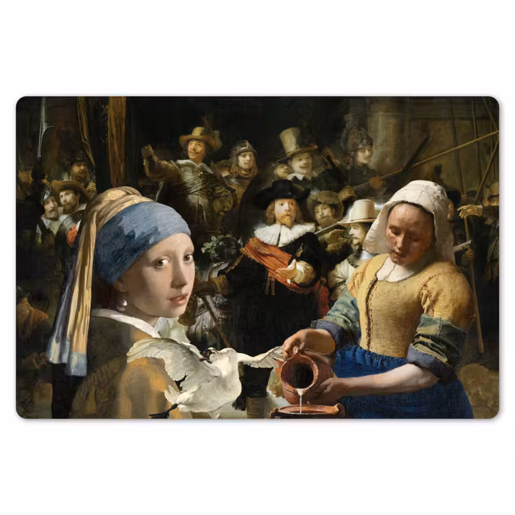 Schilderij - Oude Meesters - Zwaan Placemat vinyl groot -zzsfeer1_Kitchenyeah-website