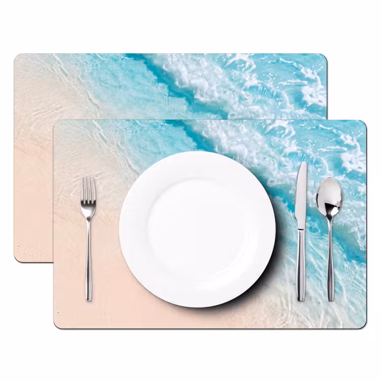 Schildpad - Helder water - Strand - Dieren - Natuur Placemat vinyl groot -zzsfeer2_Kitchenyeah-website