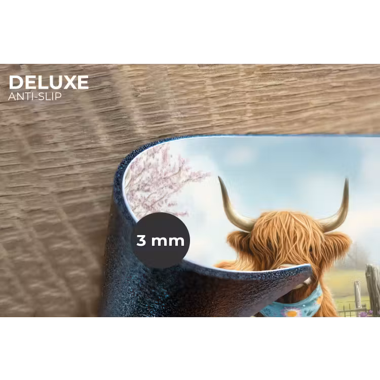Schotsehooglanders - Paaseieren - Lente Placemat vinyl groot -closeup