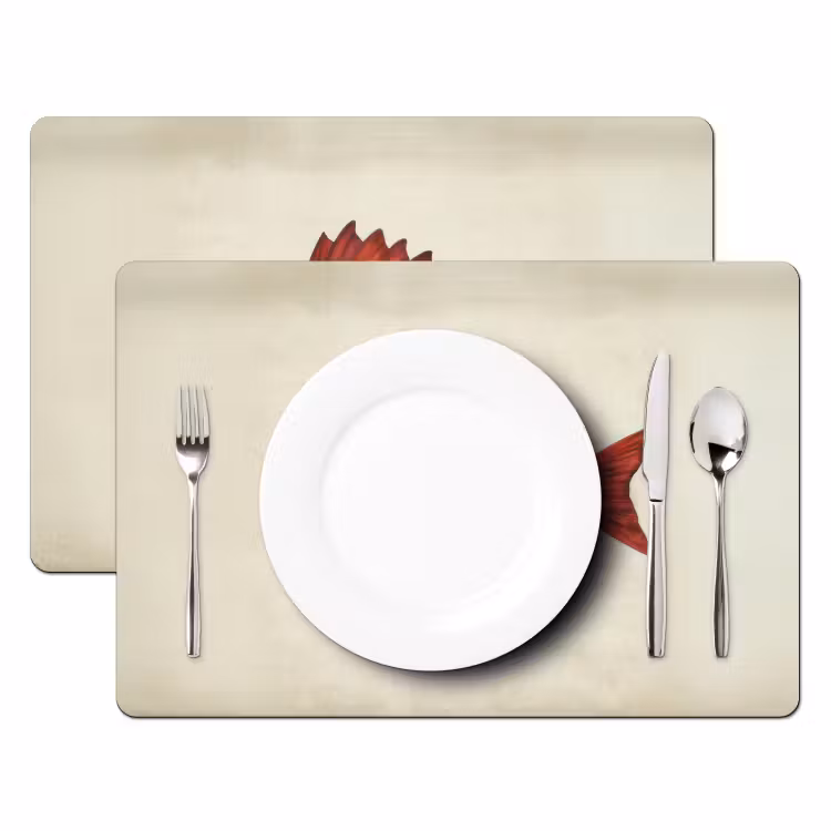 Schubben - Rood - Vis - Vinnen Placemat vinyl groot -zzsfeer2_Kitchenyeah-website
