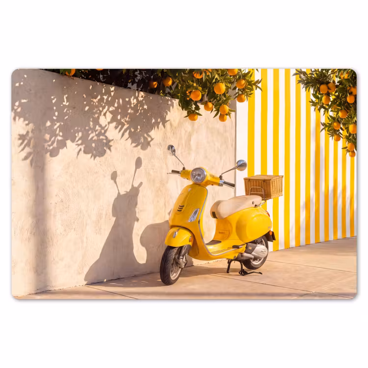 Scooter - Natuur - Zomer - Geel - Mediterraan Placemat vinyl groot -zzsfeer1_Kitchenyeah-website