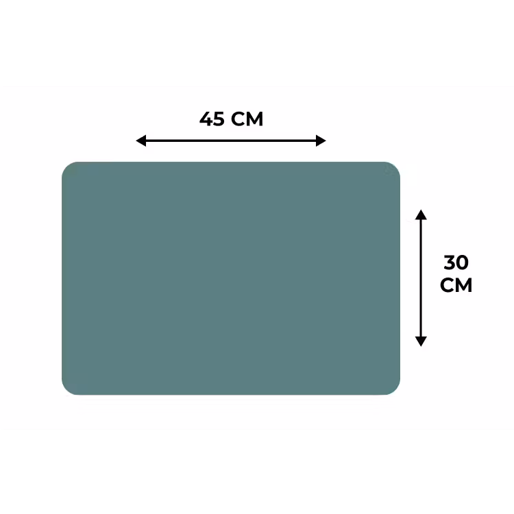Serene - Teal - Blauw Placemat vinyl groot 368 -specs