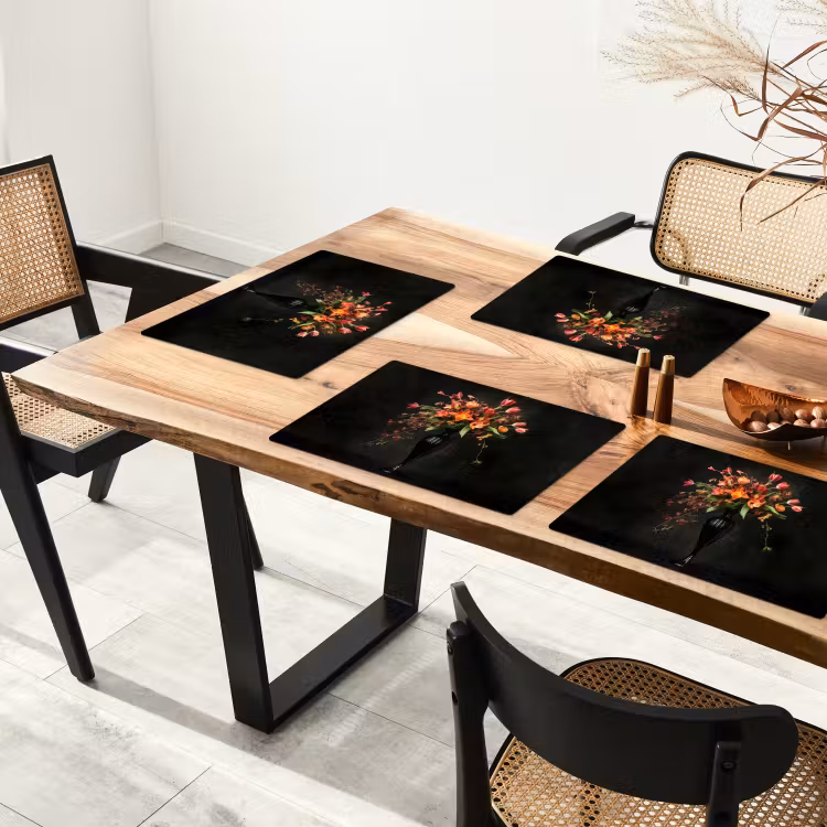 Sierlijk - Boeket - Vaas Placemat vinyl groot -zzsfeer4_Kitchenyeah-website