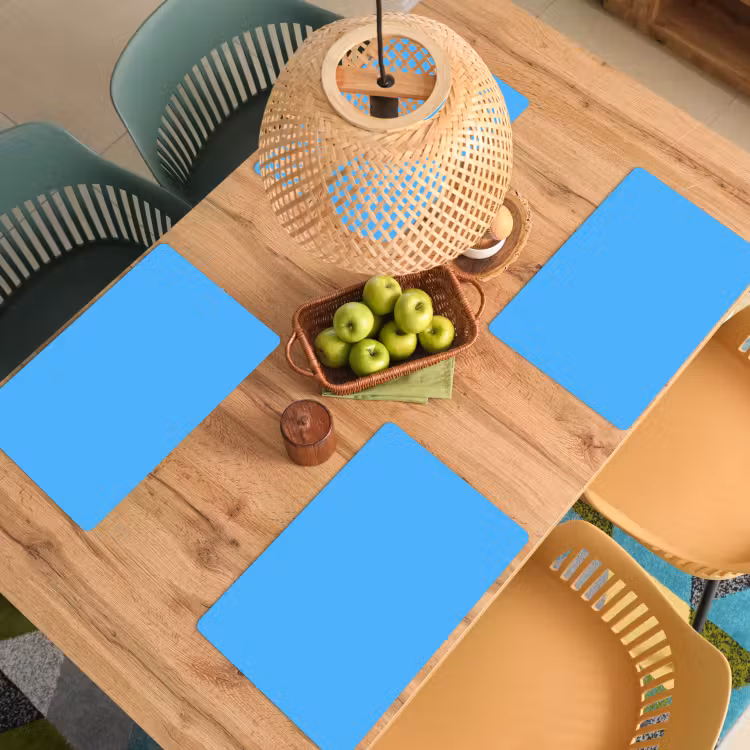 Sky - Blue - Blauw Placemat vinyl groot 368 -zzsfeer5_Kitchenyeah-website