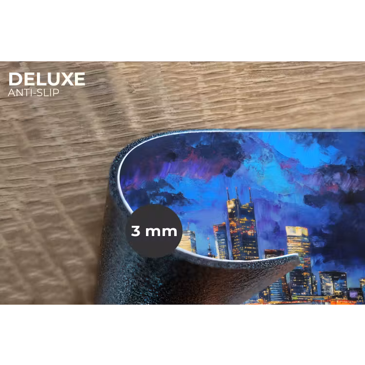 Skyline Toronto - Modern - Stadslicht - Blauw Placemat vinyl groot -closeup