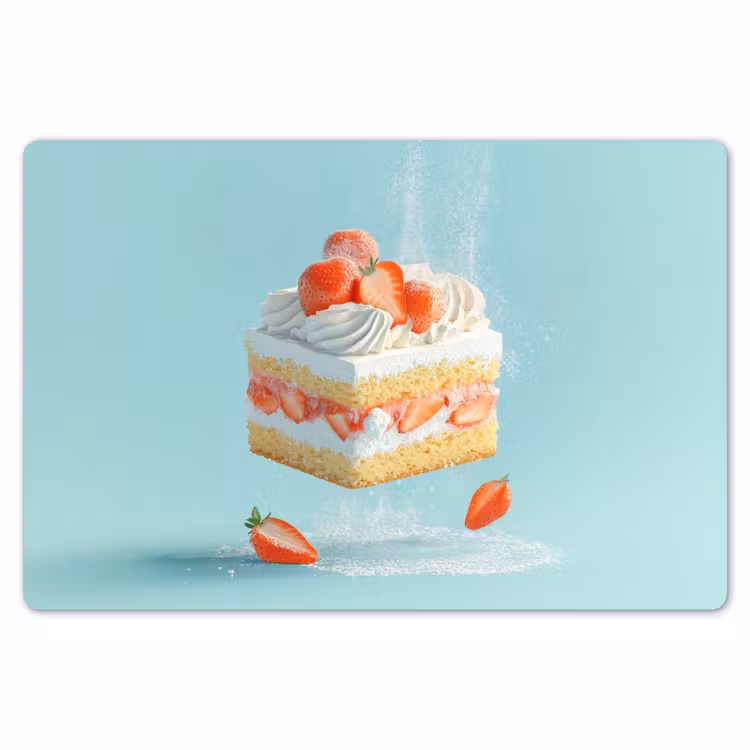 Slagroom - Taart - Blauw - Eten Placemat vinyl groot -zzsfeer1_Kitchenyeah-website