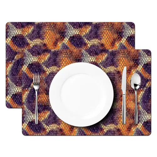 Slang - Schubben - Kleurrijk Placemat vinyl groot 368 -zzsfeer2_Kitchenyeah-website