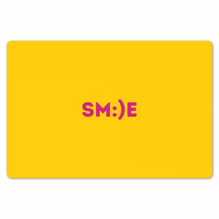 Smile - Roze - Geel Placemat vinyl groot -zzsfeer1_Kitchenyeah-website