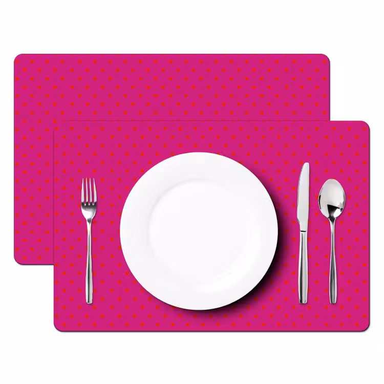Smile - Stippen - Roze Placemat vinyl groot -zzsfeer2_Kitchenyeah-website