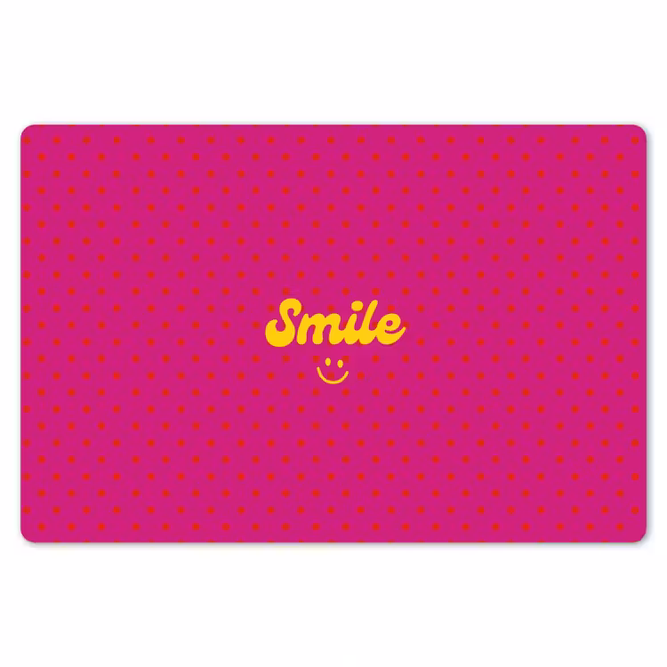 Smile - Stippen - Roze Placemat vinyl groot -zzsfeer1_Kitchenyeah-website