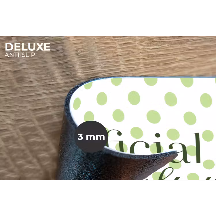 Snack Station - Groen - Stippen Placemat vinyl groot -closeup