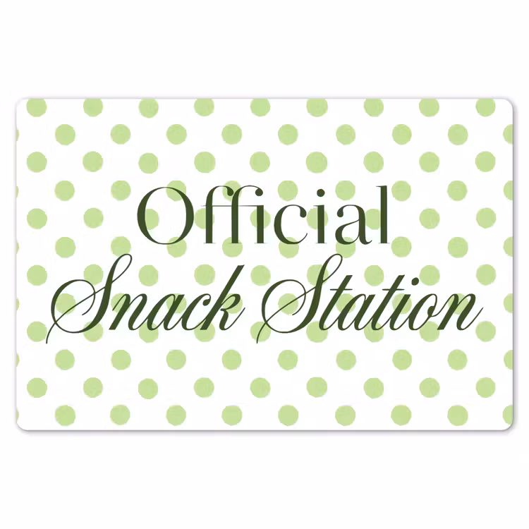 Snack Station - Groen - Stippen Placemat vinyl groot -zzsfeer1_Kitchenyeah-website