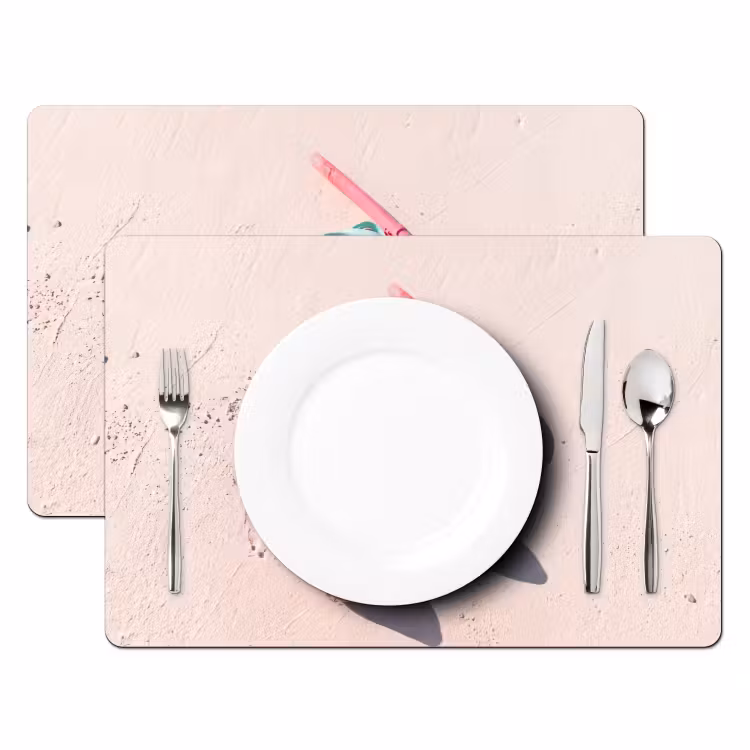 Snorkelset - Strand - Zomer - Roze Placemat vinyl groot -zzsfeer2_Kitchenyeah-website