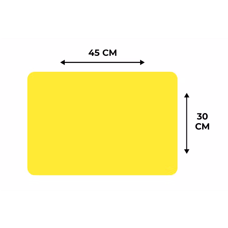 Soft - Custard - Geel Placemat vinyl groot 368 -specs