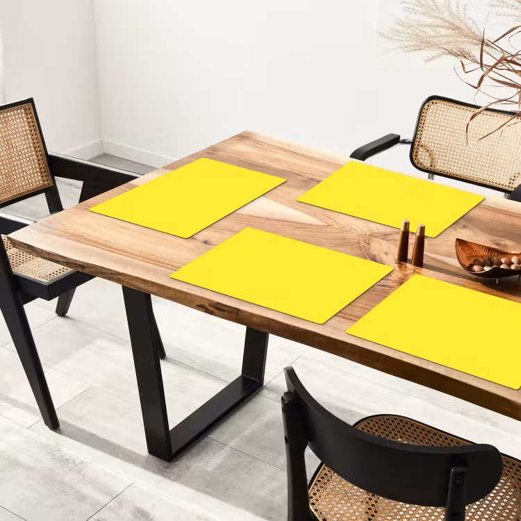 Soft - Custard - Geel Placemat vinyl groot 368 -zzsfeer4_Kitchenyeah-website