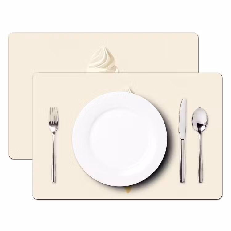 Softijs - Hoorntje - Wit Placemat vinyl groot -zzsfeer2_Kitchenyeah-website