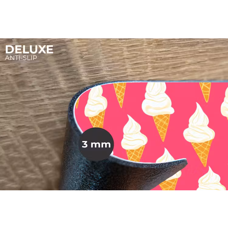 Softijs - Horentje - Roze Placemat vinyl groot 368 -closeup