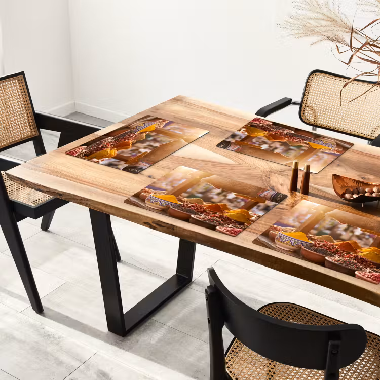 Placemat - 6 stuks - Specerijen - Markt - Kleurrijk - Specerijen - Markt - Kleurrijk Placemat vinyl groot