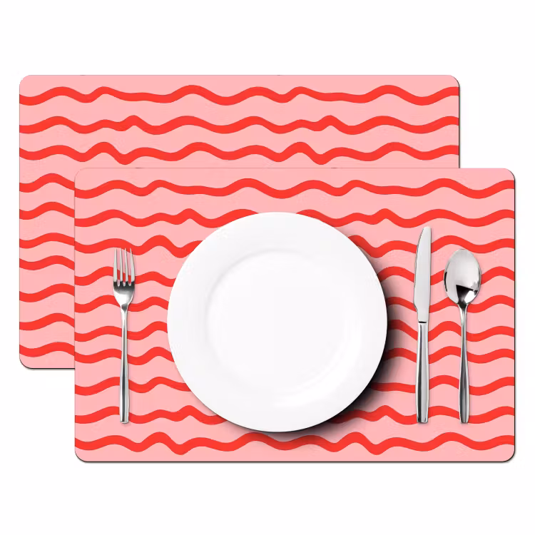 Speels - Patroon - Rood Placemat vinyl groot 368 -zzsfeer2_Kitchenyeah-website