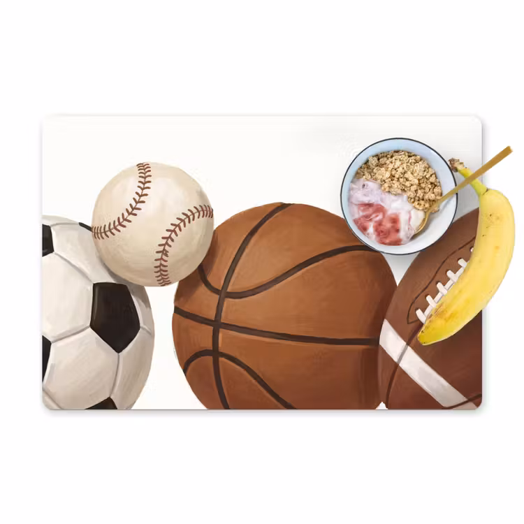 Sport - Ballen - Illustratie Placemat vinyl groot -zzzproduct_Kitchenyeah-website