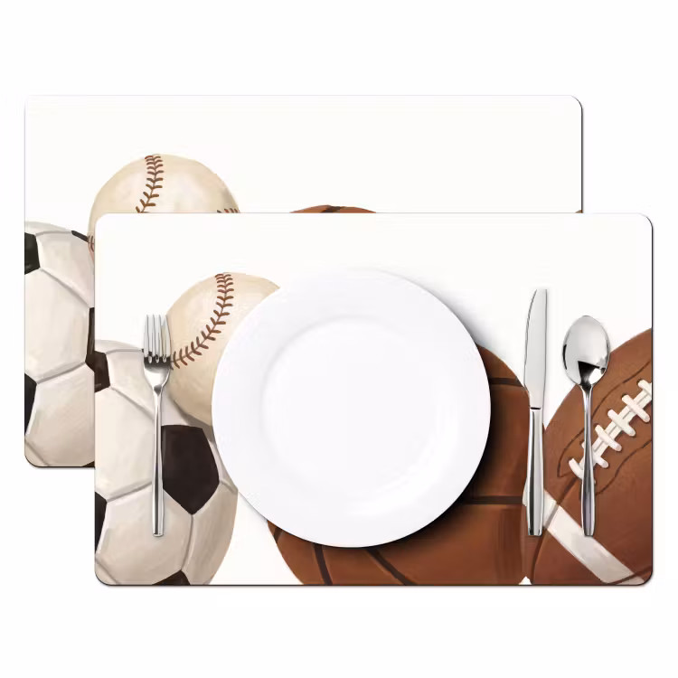 Sport - Ballen - Illustratie Placemat vinyl groot -zzsfeer2_Kitchenyeah-website