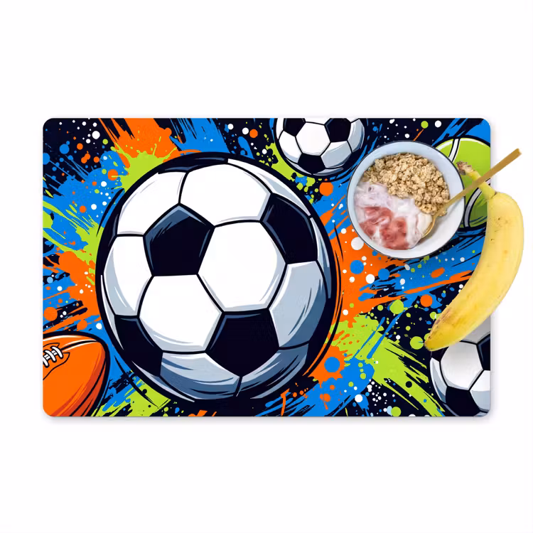 Sport - Ballen - Kleurrijk Placemat vinyl groot -zzzproduct_Kitchenyeah-website
