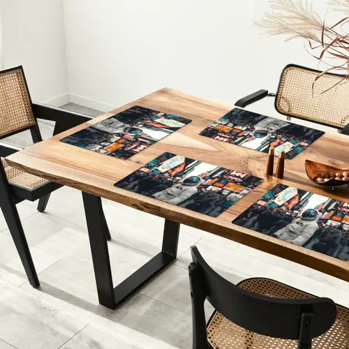 Stad - Mensen - Astronaut - Wit Placemat vinyl groot -zzsfeer4_Kitchenyeah-website