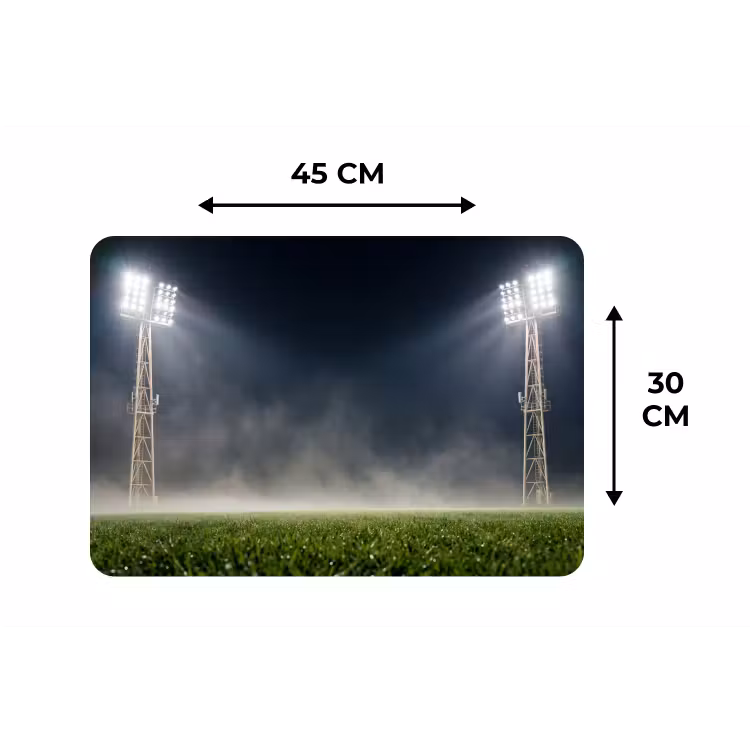 Stadion - Lichtmast - Sport - Nacht Placemat vinyl groot -specs
