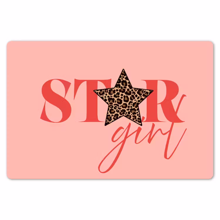 Star girl - Roze - Panter - Ster Placemat vinyl groot -zzsfeer1_Kitchenyeah-website