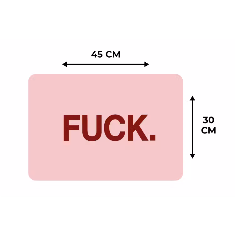 Statement - Krachtig - Roze Placemat vinyl groot -specs