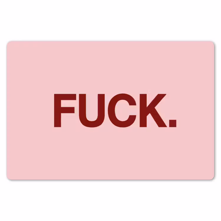 Statement - Krachtig - Roze Placemat vinyl groot -zzsfeer1_Kitchenyeah-website