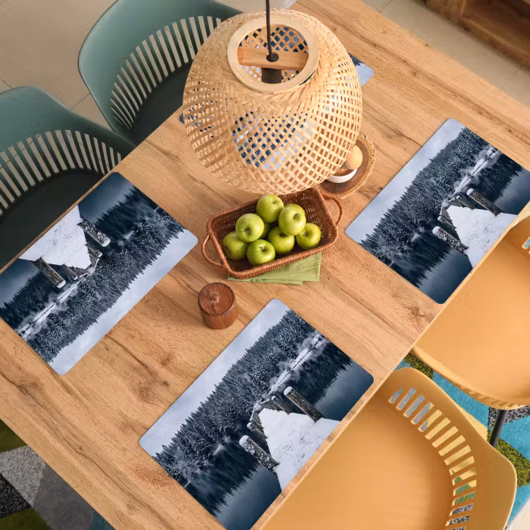 Steiger - Meer - Sneeuw - Bergen - Rustgevend Placemat vinyl groot -zzsfeer5_Kitchenyeah-website