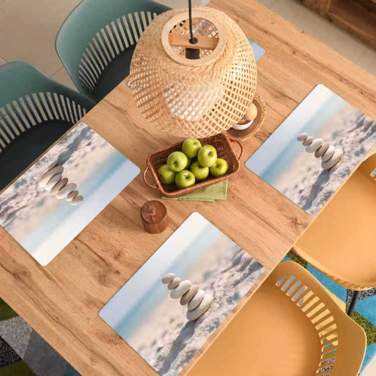 Stenen - Stapel - Zand - Zee Placemat vinyl groot -zzsfeer5_Kitchenyeah-website