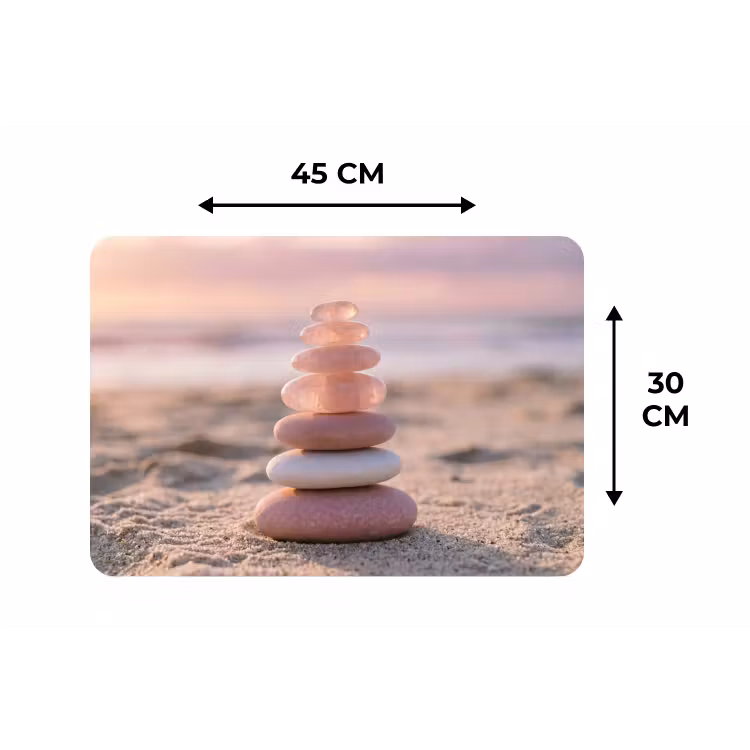 Stenen - Zand - Roze Placemat vinyl groot -specs